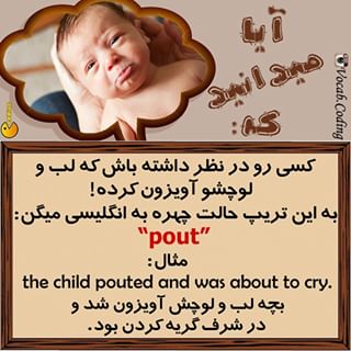 نکات تصویری ترجمه pout