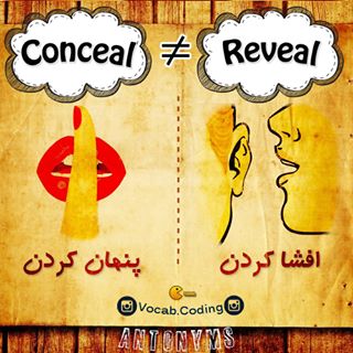 نکات تصویری ترجمه conceal