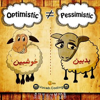 نکات تصویری ترجمه optimistic