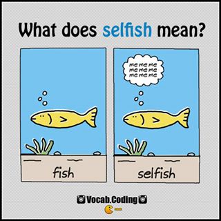 نکات تصویری ترجمه selfish