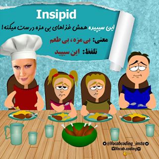 نکات تصویری ترجمه insipid