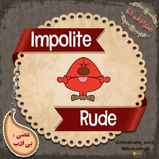 نکات تصویری ترجمه rude