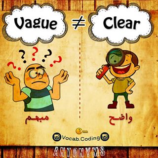 نکات تصویری ترجمه vague