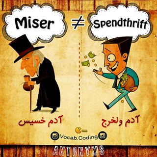 نکات تصویری ترجمه خسیس
