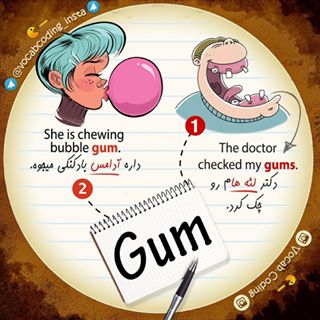 نکات تصویری ترجمه gum